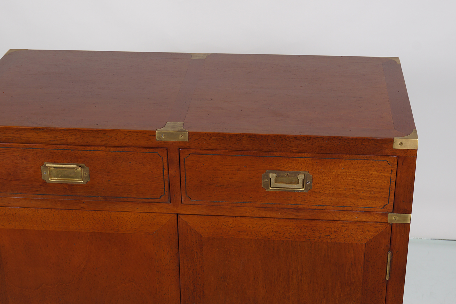CAMPAIGN STYLE MAHOGANY SIDE CABINET - Image 2 of 2
