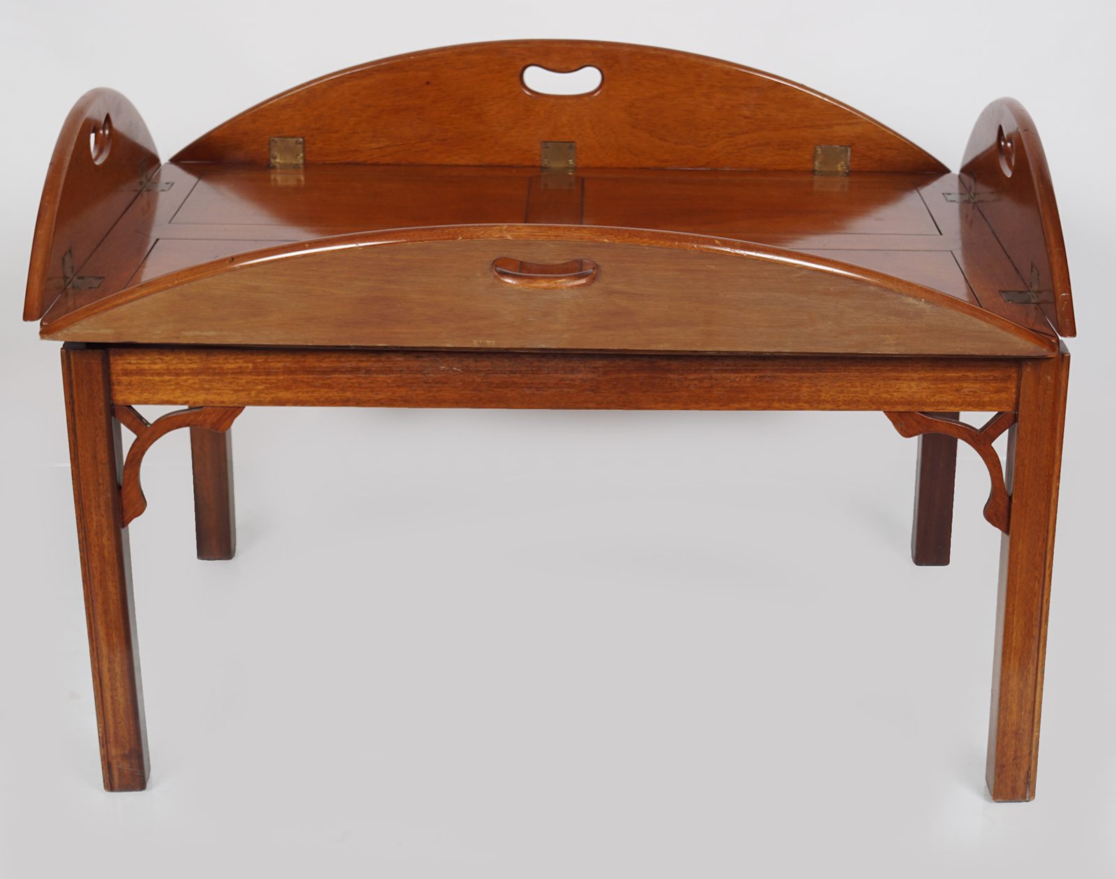 MAHOGANY BUTLER'S TRAY ON STAND