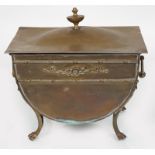 EDWARDIAN BRASS COAL BOX