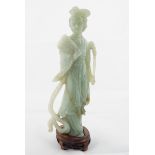 CHINESE CELADON JADE FIGURE