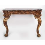 19TH-CENTURY CARVED GILTWOOD CONSOLE TABLE