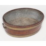 GEORGE III BRASS BOUND WINE COOLER