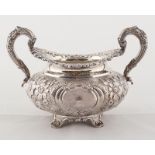 SILVER CRESTED SUGAR BOWL DUBLIN 1834