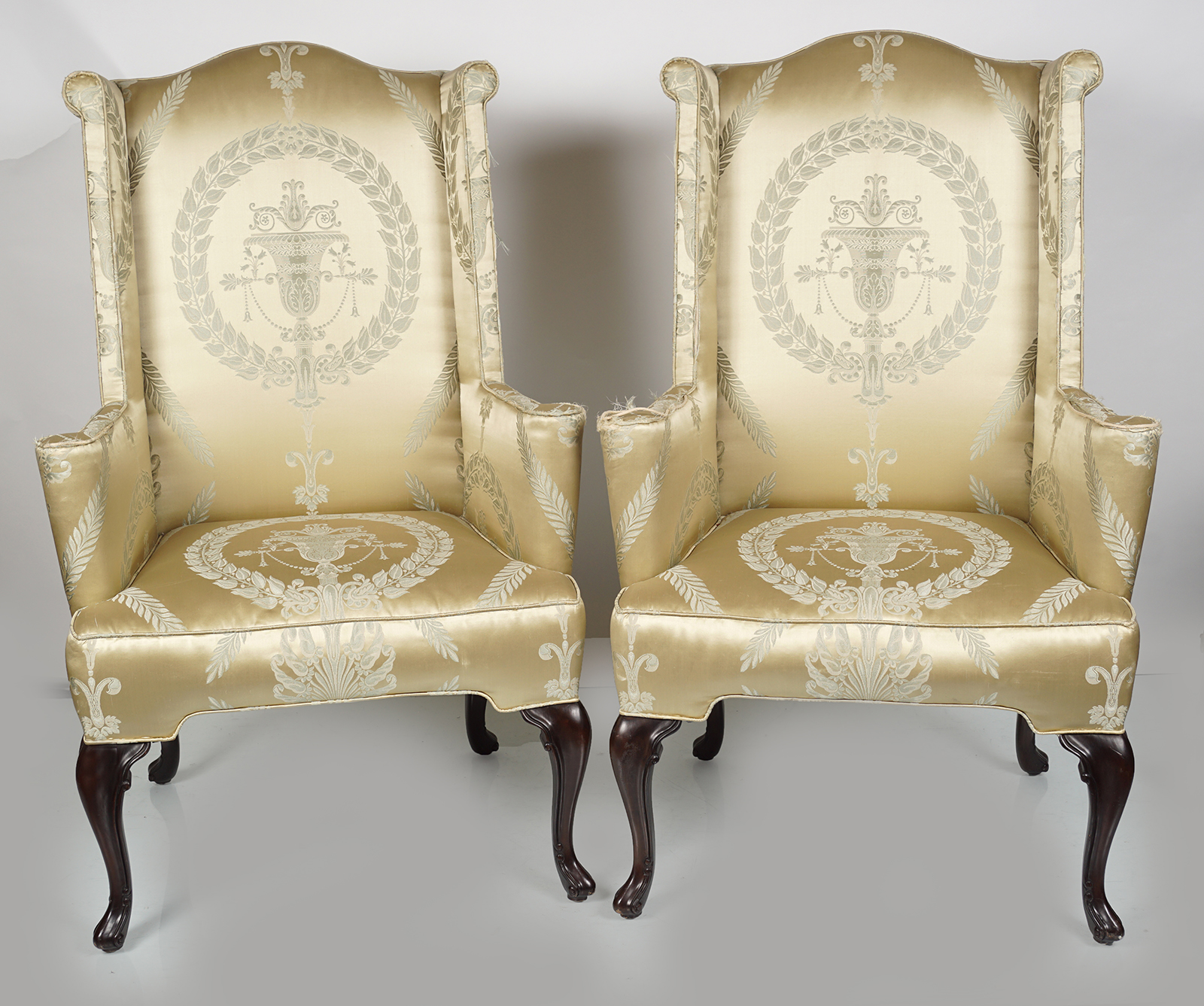 PAIR OF LATE 19TH-CENTURY WING ARMCHAIRS