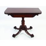 IRISH REGENCY PERIOD MAHOGANY TEA TABLE