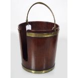 GEORGE III MAHOGANY PLATE BUCKET