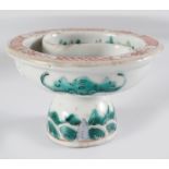 CHINESE QING FAMILLE VERTE INK POT