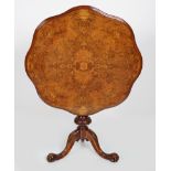 VICTORIAN WALNUT & MARQUETRY CENTRE TABLE