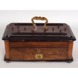 19TH-CENTURY WALNUT WRITING BOX