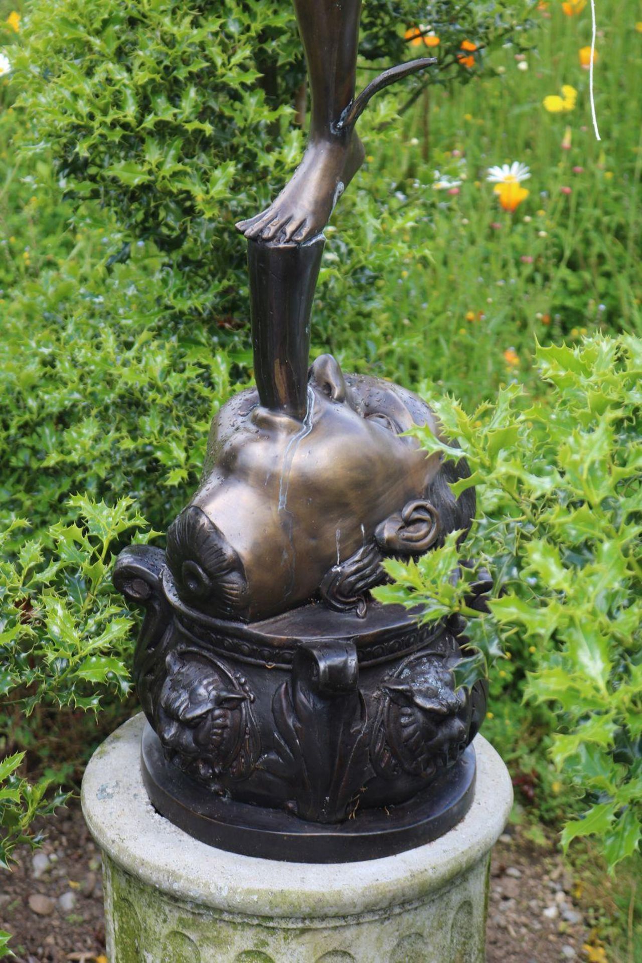 BRONZE GARDEN SCULPTURE - Image 4 of 4