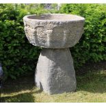 MOULDED STONE MEDIEVAL STYLE URN