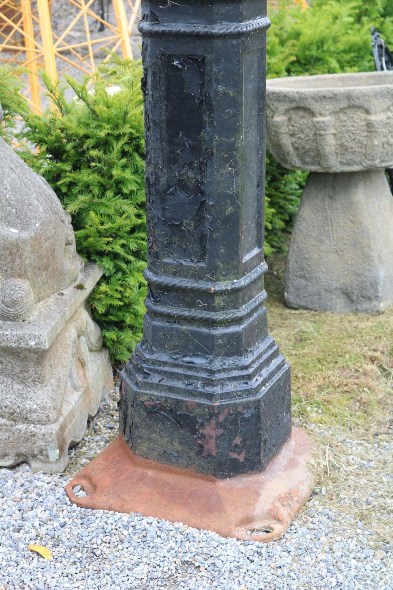 PAIR LARGE 19TH-CENTURY CAST IRON LAMP STANDARDS - Image 4 of 4