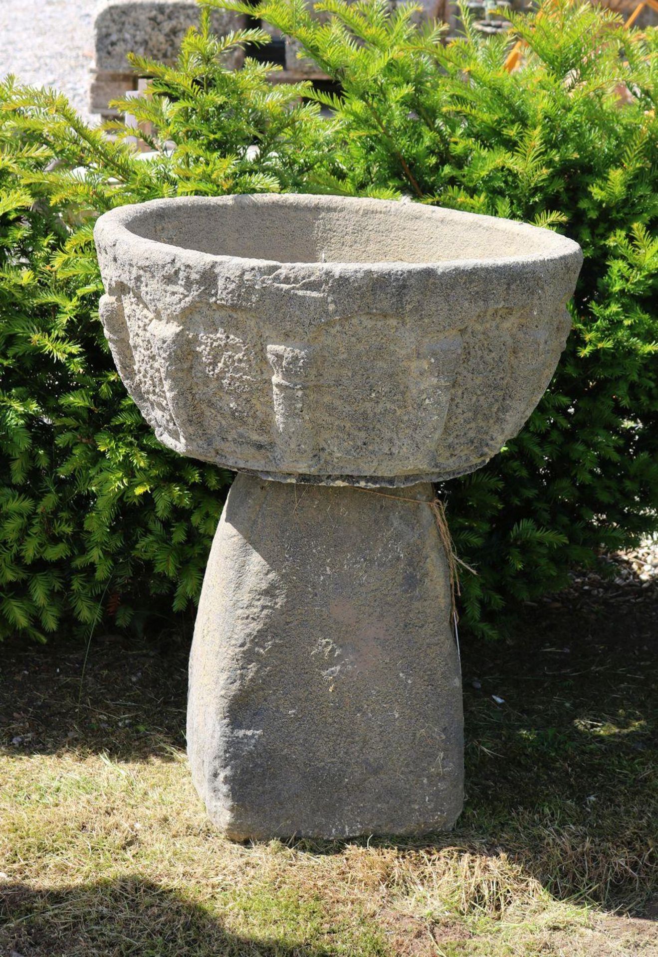 MOULDED STONE MEDIEVAL STYLE URN
