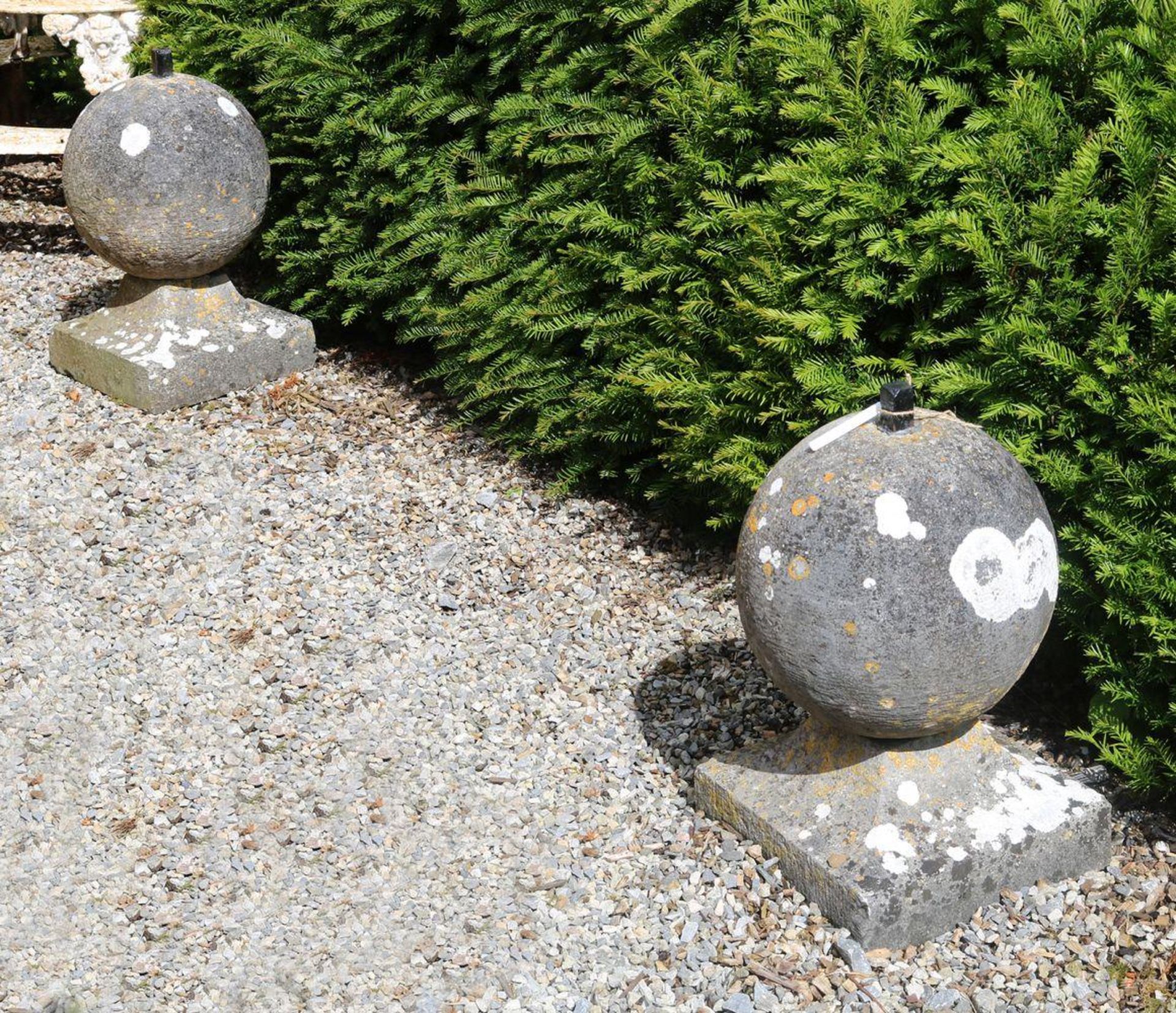 PAIR OF GEORGIAN STONE PIER CAPS