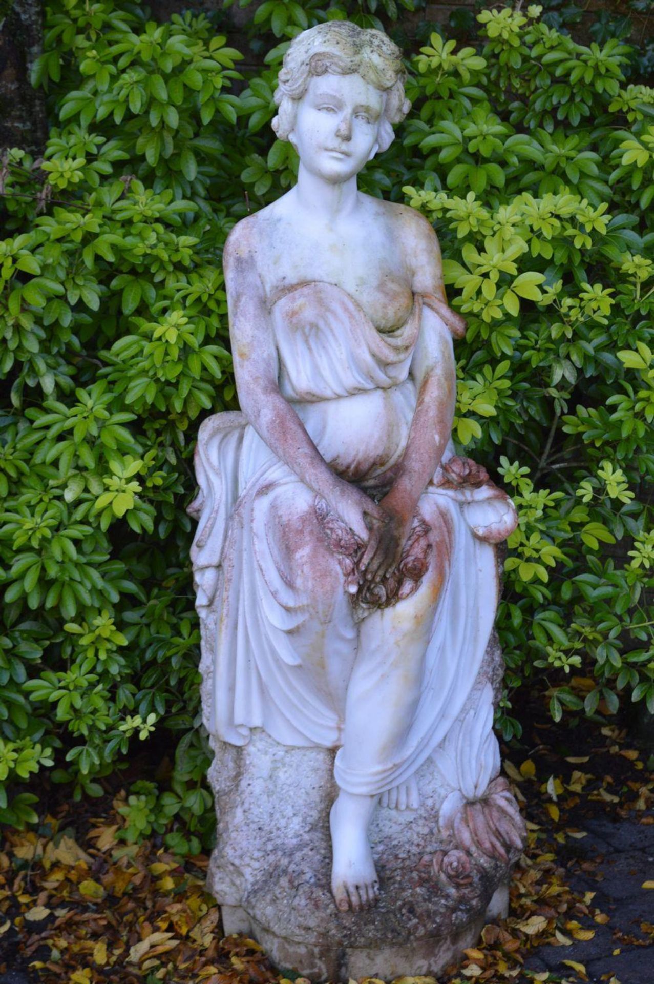 CARVED MARBLE GARDEN SCULPTURE