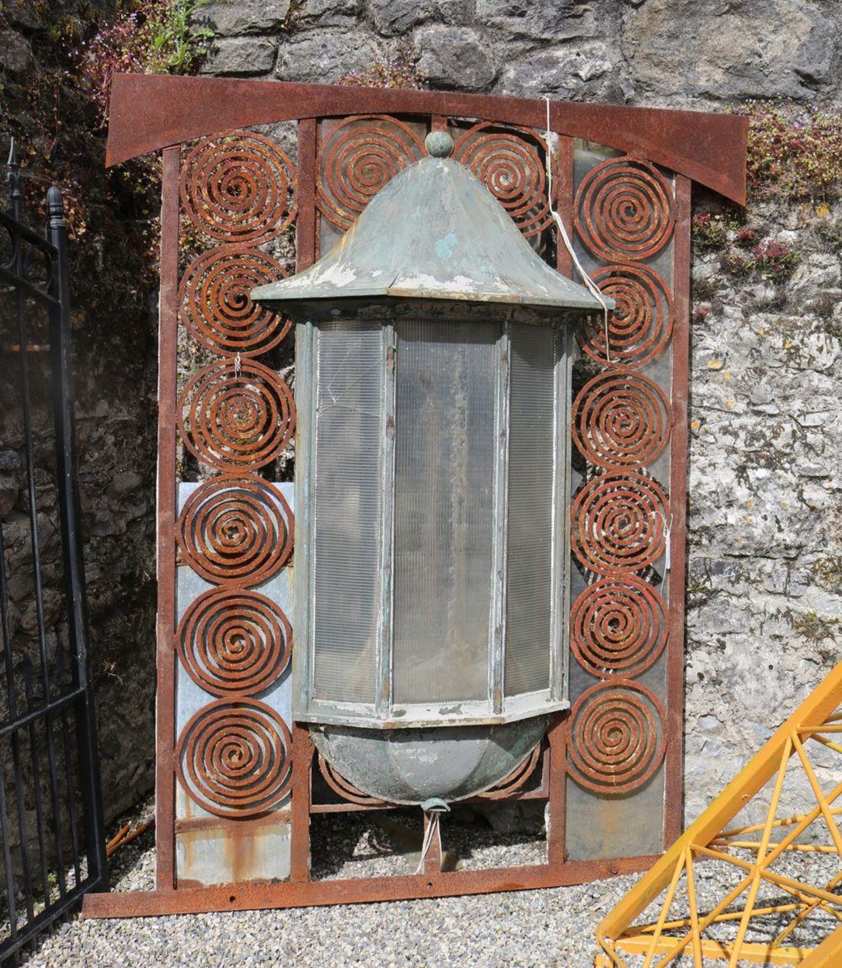 LARGE METAL FRAMED ARCHITECTURAL WINDOW