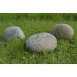 THREE ERRATIC GARDEN BOULDERS