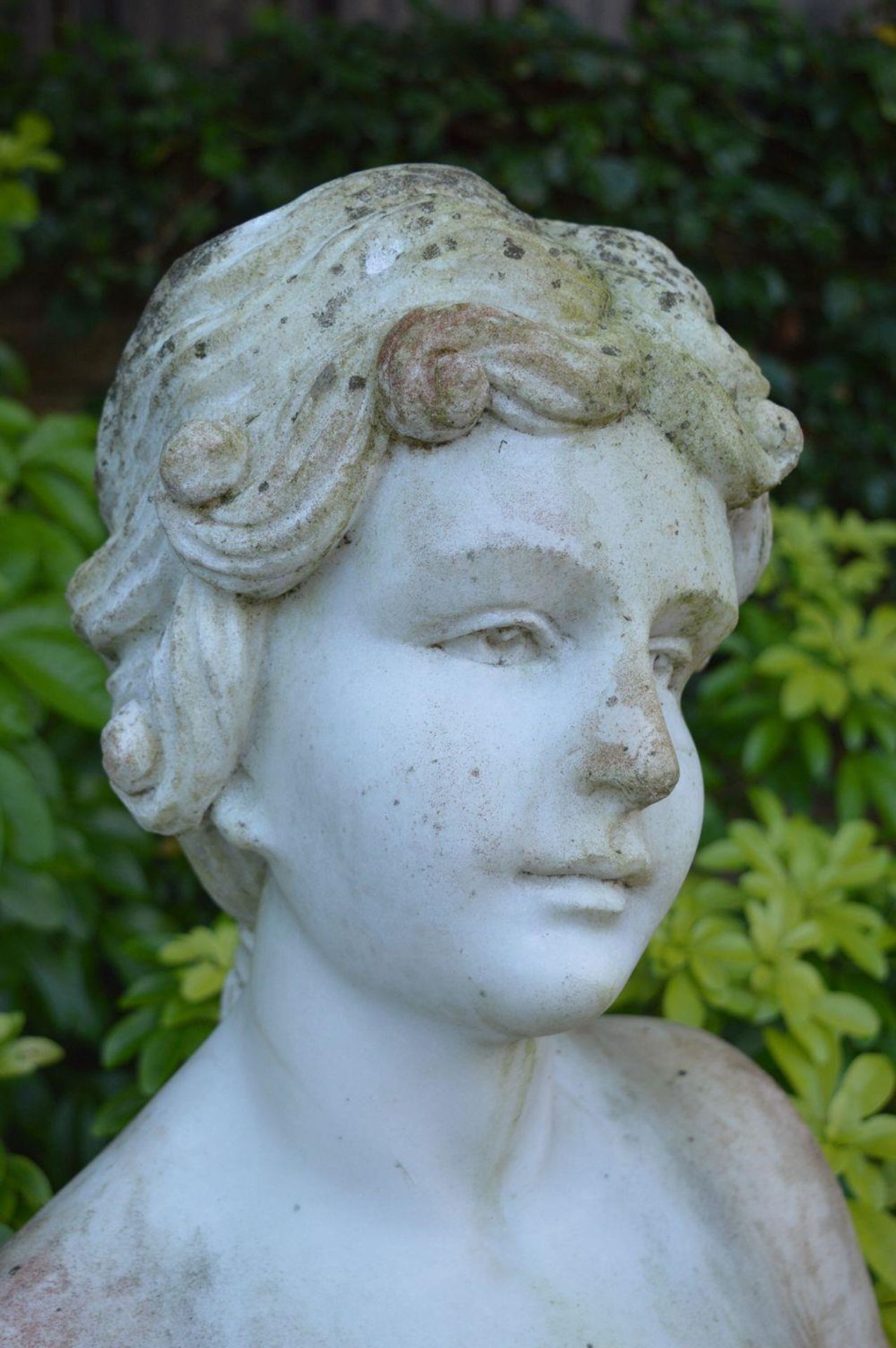 CARVED MARBLE GARDEN SCULPTURE - Image 3 of 5