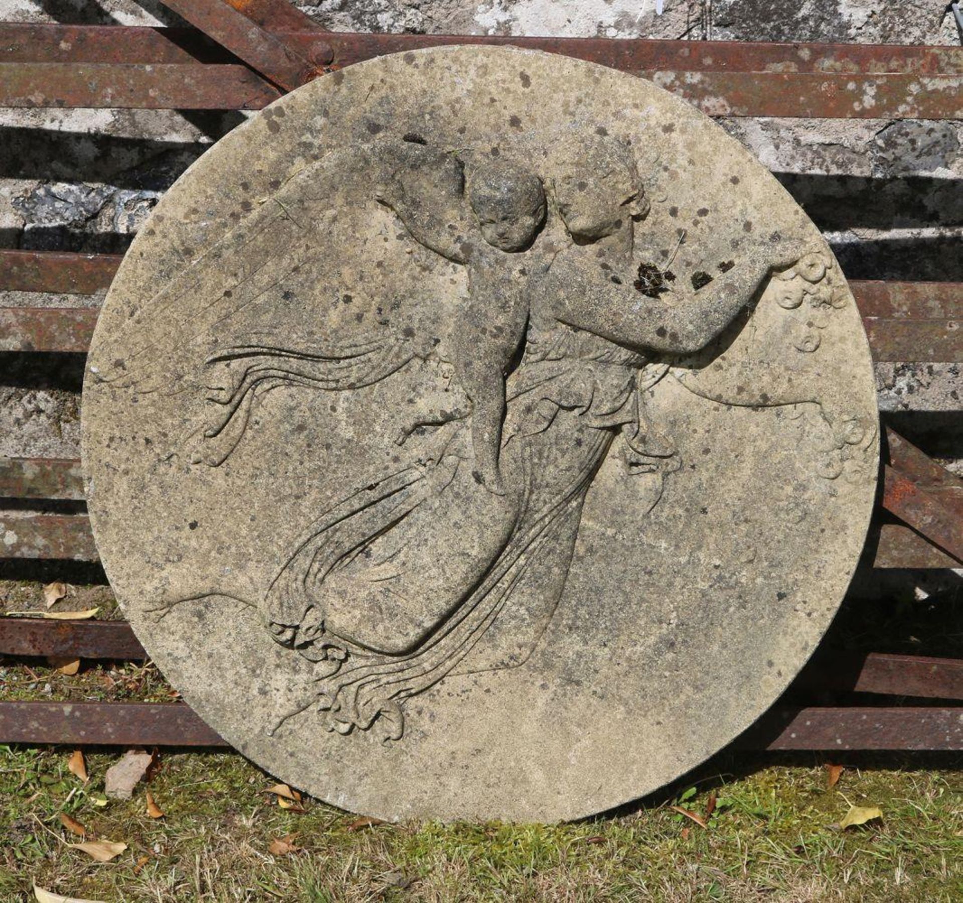 MOULDED STONE GARDEN PLAQUE