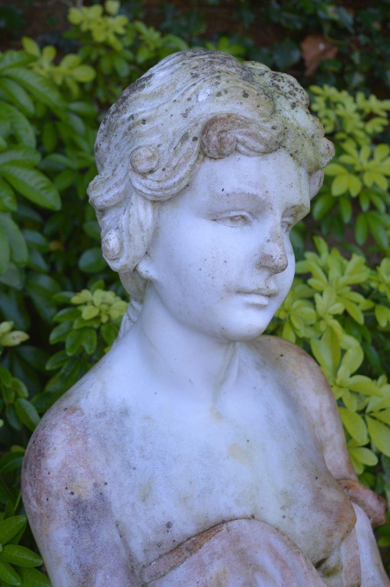 CARVED MARBLE GARDEN SCULPTURE - Image 2 of 5