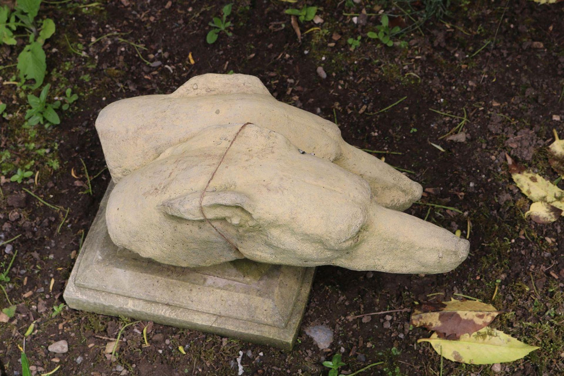 MOULDED STONE SCULPTURE GROUP - Image 2 of 2