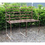 REGENCY IRON GARDEN SEAT