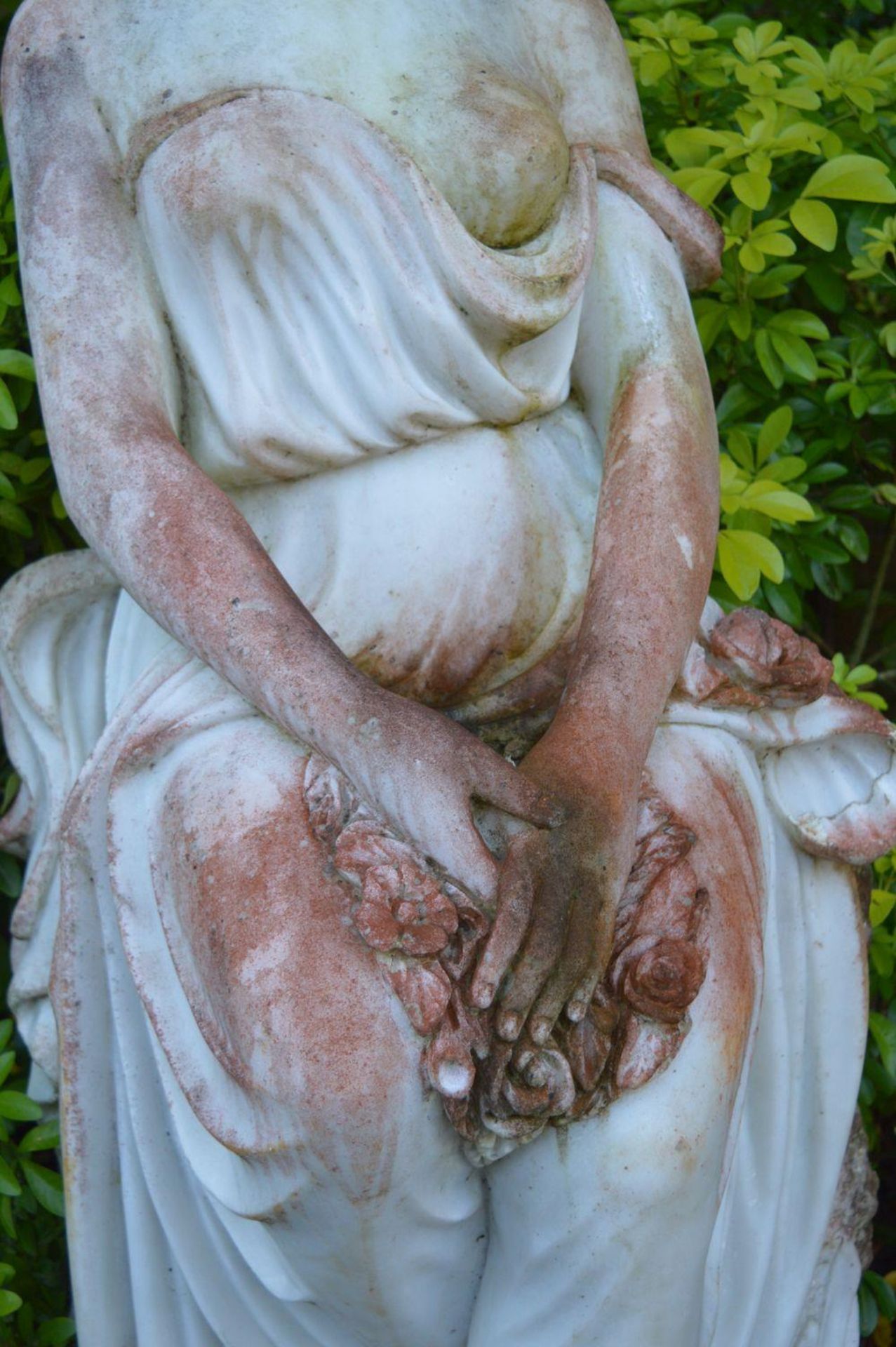 CARVED MARBLE GARDEN SCULPTURE - Image 4 of 5