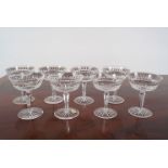 SET OF 8 WATERFORD CRYSTAL CHAMPAGNE SAUCERS