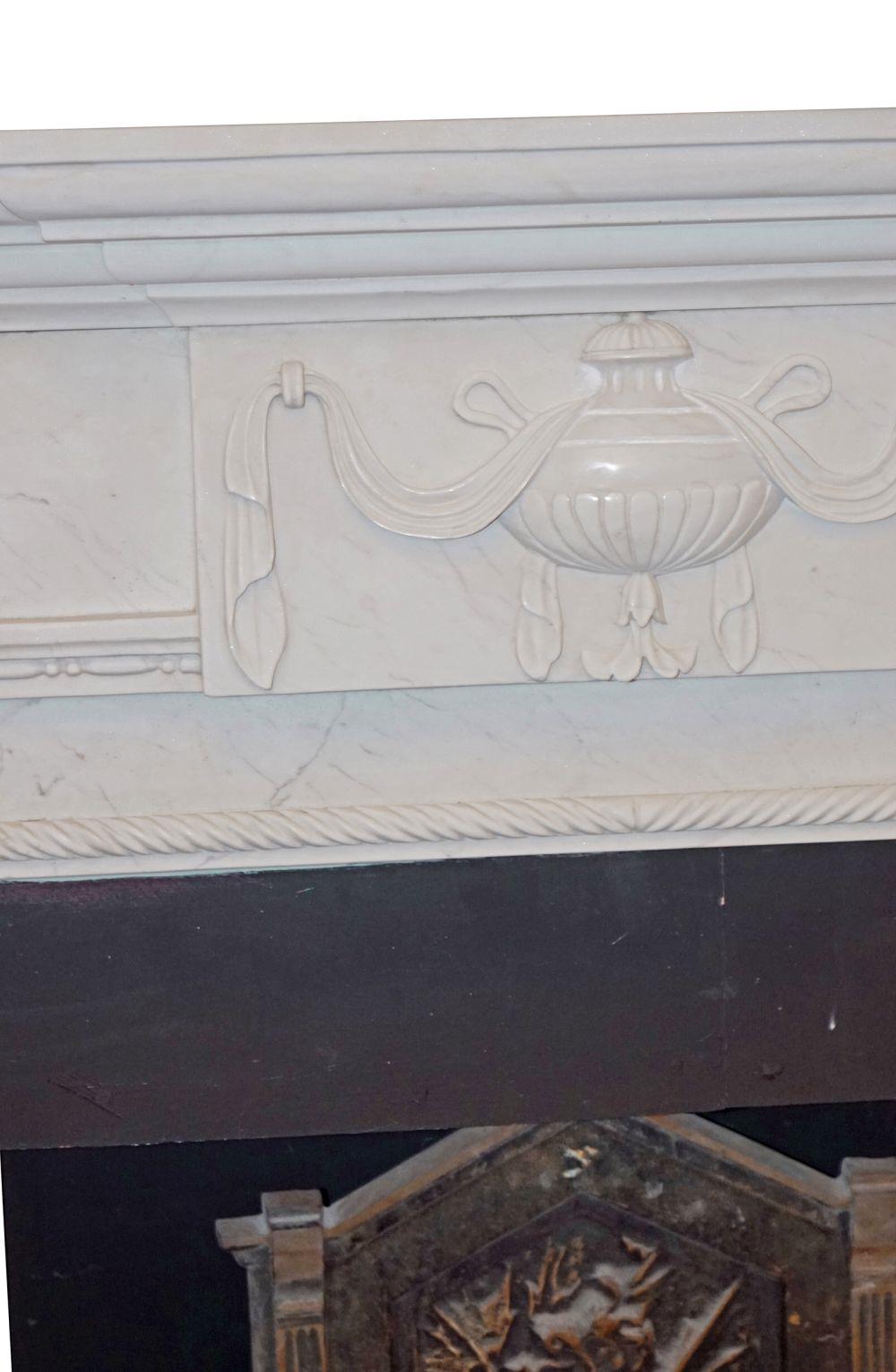 LARGE NEOCLASSICAL MARBLE CHIMNEY PIECE - Bild 2 aus 2