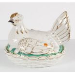 STAFFORDSHIRE PARCEL-GILT HEN