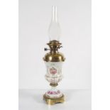 19TH-CENTURY PARIS PORCELAIN STEMMED OIL LAMP