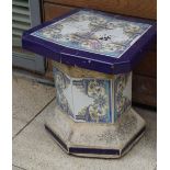 PAIR OF CHINESE GLAZED EARTHENWARE PEDESTALS