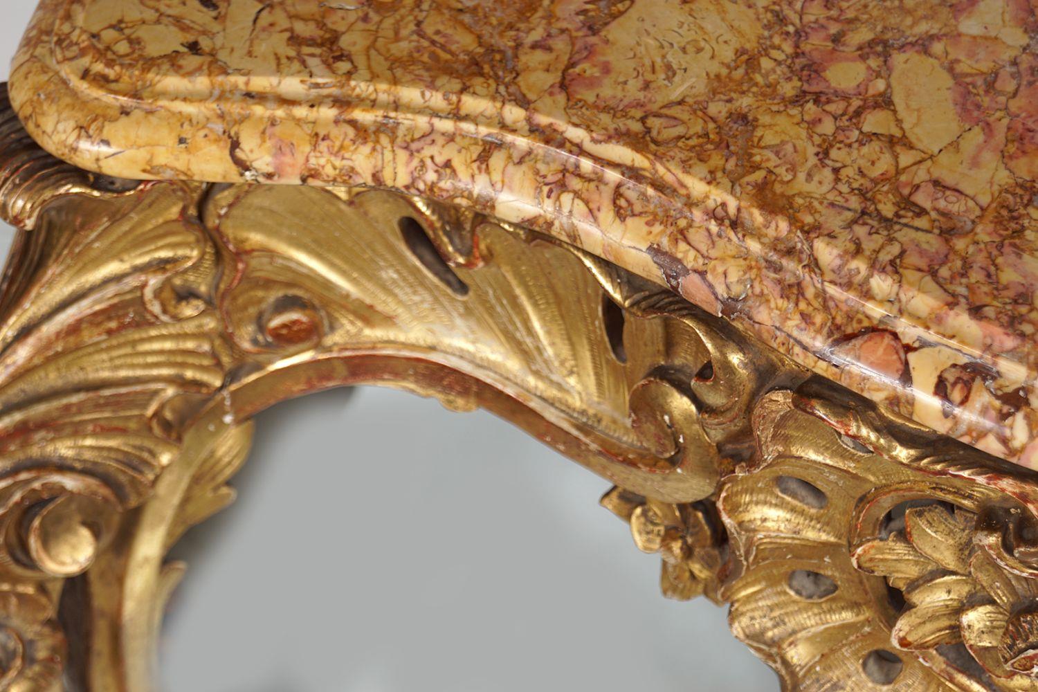 19TH-CENTURY CARVED GILTWOOD CONSOLE TABLE - Bild 3 aus 5