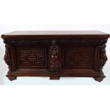 19TH-CENTURY CARVED OAK COFFER