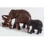 3 INDIAN HARDWOOD SCULPTURES