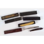 SET OF 6 19TH-CENTURY RAZORS