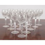 SET OF 14 WATERFORD CRYSTAL RED WINE GLASSES