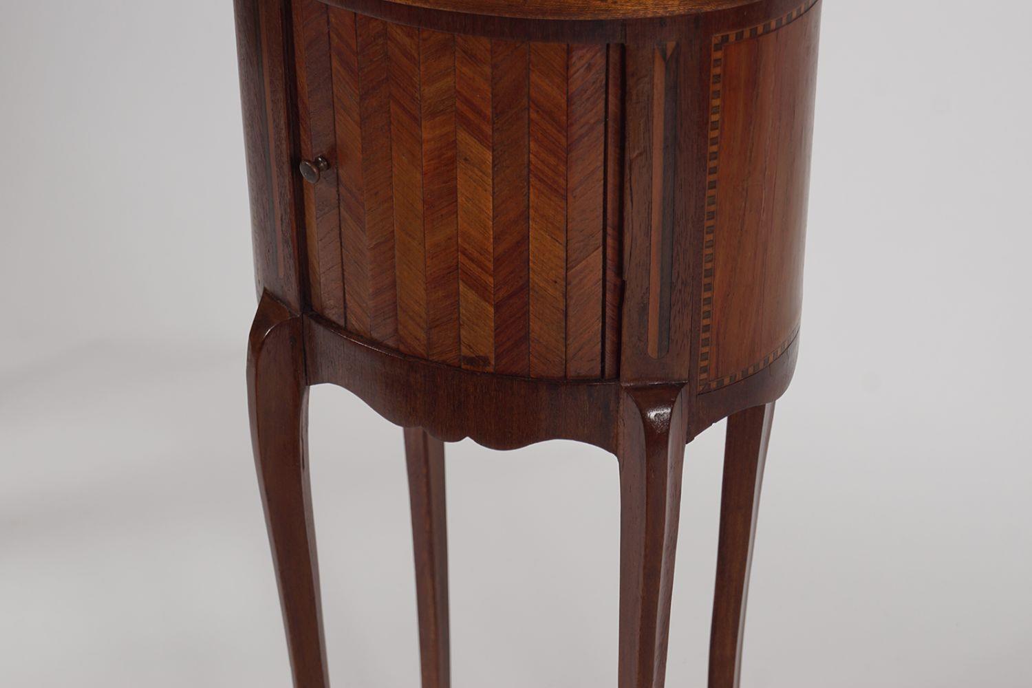 EDWARDIAN KINGWOOD AND MARQUETRY PEDESTAL - Bild 3 aus 3