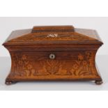 REGENCY ROSEWOOD & MARQUETRY CASKET