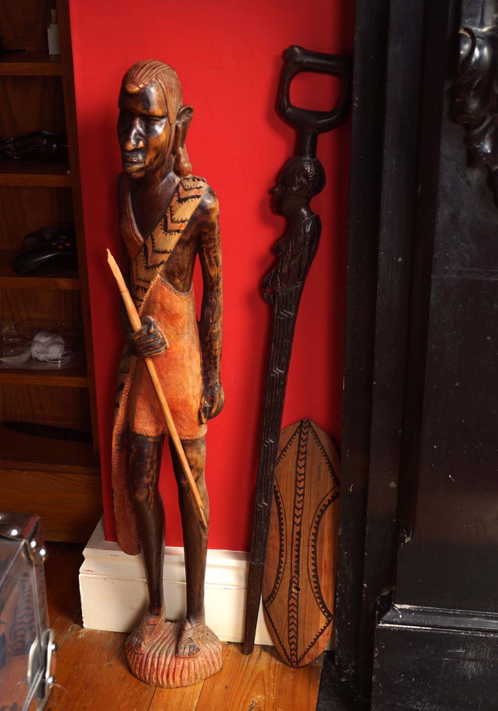 LARGE CARVED AFRICAN SCULPTURE