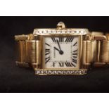 18CT. YELLOW GOLD CARTIER TANK FRANCAISE WATCH
