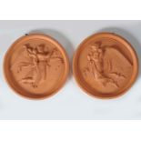 PAIR OF DANISH TERRACOTTA PLAQUES