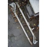 PAIR OF VICTORIAN CAST IRON GATE POSTS