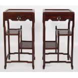 PAIR OF CHINESE QING HARDWOOD TABLES
