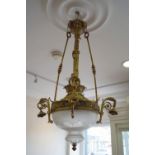 LARGE NAPOLEON III BRASS CHANDELIER