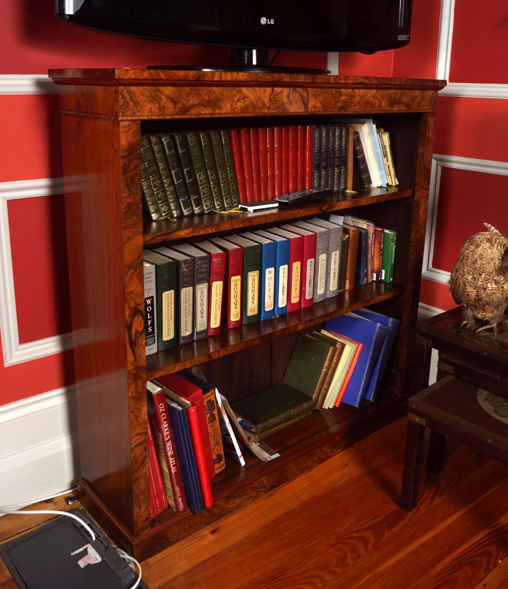 19TH-CENTURY WALNUT OPEN BOOKSHELF