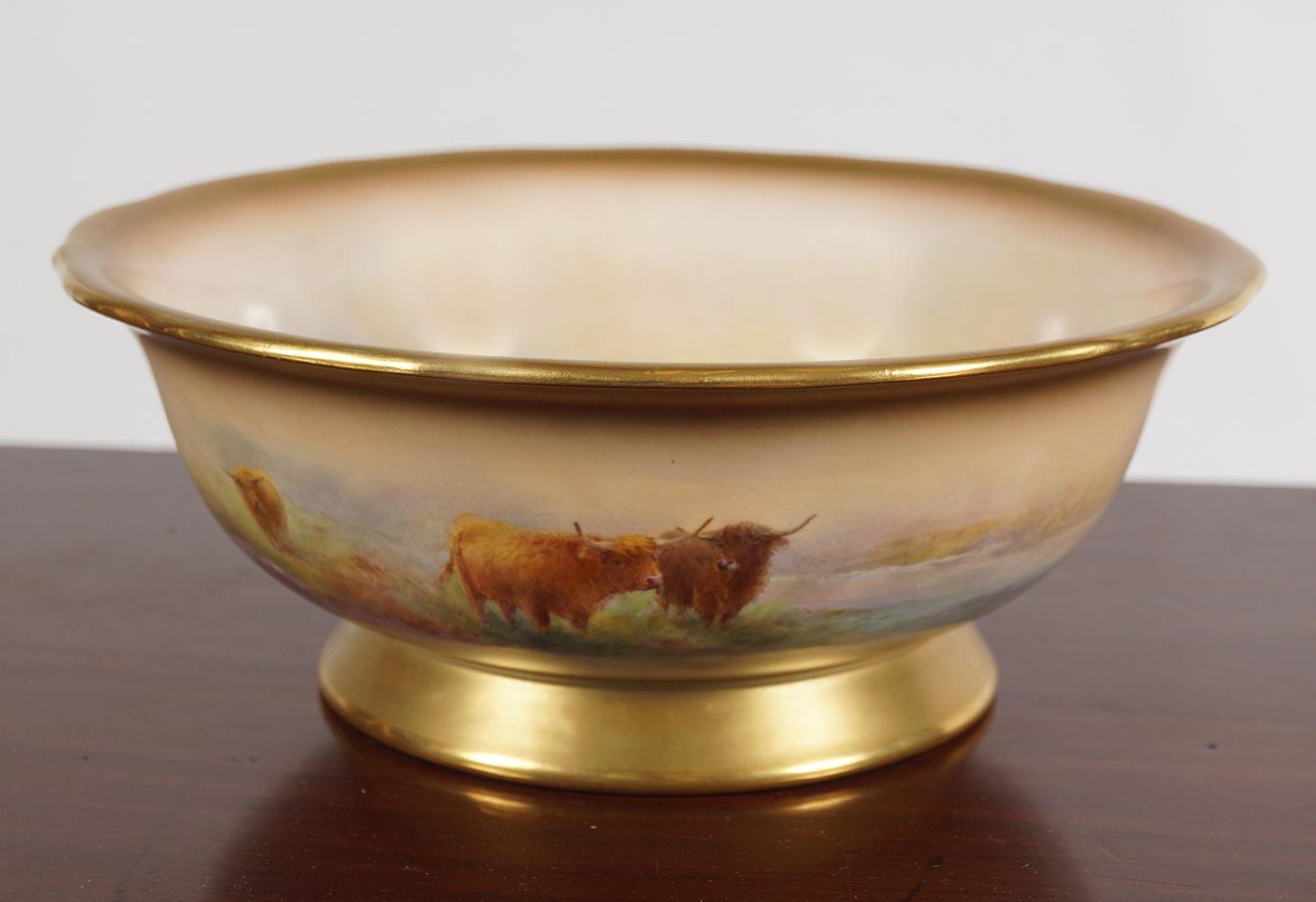 ROYAL WORCESTER STINTON PARCEL-GILT BOWL