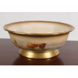 ROYAL WORCESTER STINTON PARCEL-GILT BOWL