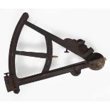 18TH-CENTURY HARDWOOD AND BRASS BOUND OCTANT