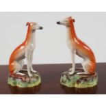 PAIR OF 19TH-CENTURY STAFFORDSHIRE WHIPPETS